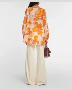 Bedruckte Tunika Orange