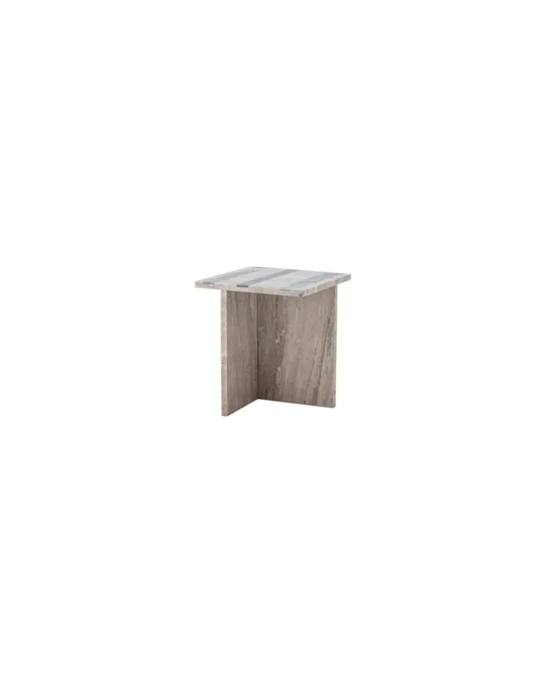 Beistelltisch Clea - Beige - Marmor