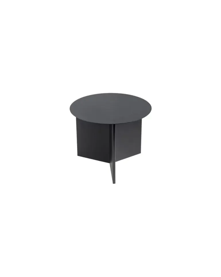 Beistelltisch Slit - Schwarz - Epoxid-lackierter Stahl - Designer Hay Studio