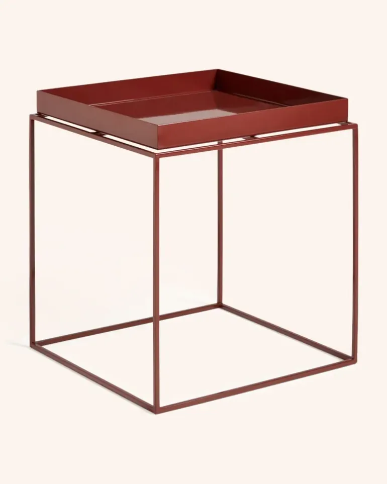 Beistelltisch Tray rot Braun