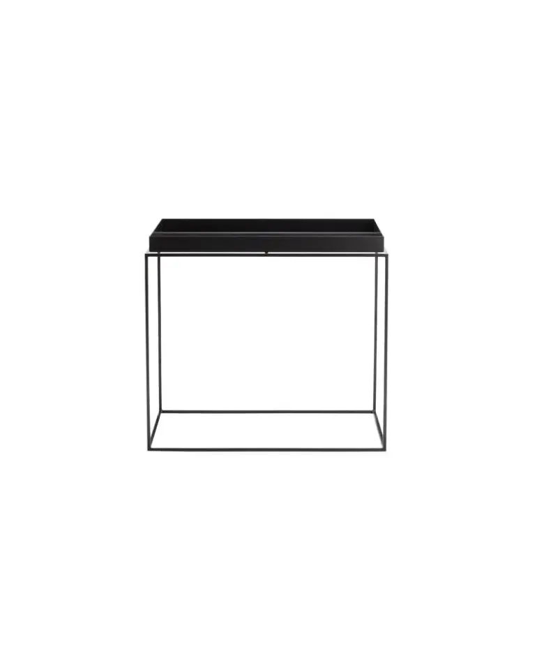 Beistelltisch Tray - Schwarz - lackierter Stahl - Designer Hay Studio