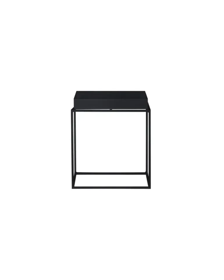Beistelltisch Tray - Schwarz - lackierter Stahl - Designer Hay Studio