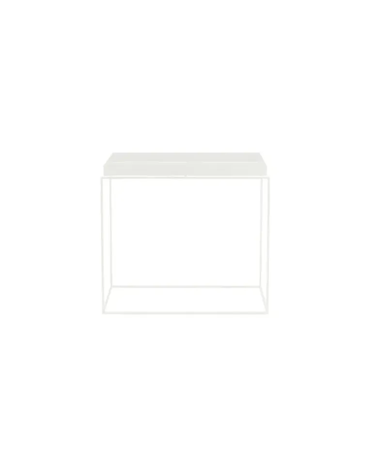 Beistelltisch Tray - Weiß - lackierter Stahl - Designer Hay Studio