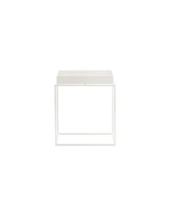 Beistelltisch Tray - Weiß - lackierter Stahl - Designer Hay Studio