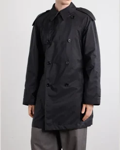 Belted Shell Trench Coat Black
