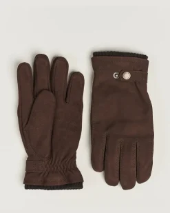 Bergvik Fleece Liner Buckle Nubuck Glove Espresso Braun