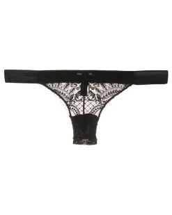 Bestickter 'Christmas' Tanga - Schwarz