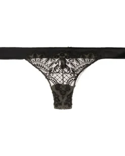 Bestickter 'Christmas' Tanga - Schwarz