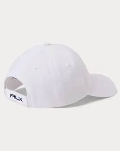 Bestickte Twill-Kappe mit Pony White