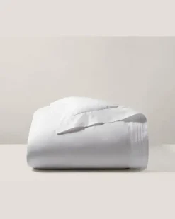 Bettbezug aus Baumwolle mit Falten White