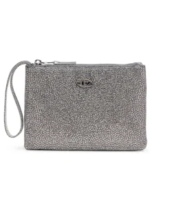 Beutel aus Kristall-Lurexstoff - Kleine Portemonnaies - Damen - Silber