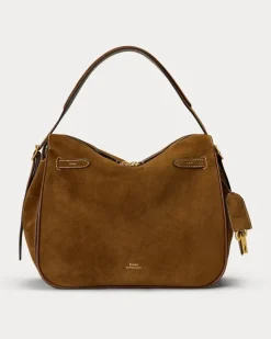 Beuteltasche Polo ID aus Wildleder Brown
