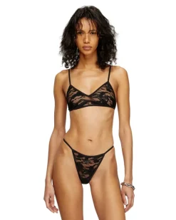 BH aus Stretch-Camo-Spitze - BHs - Damen - Schwarz