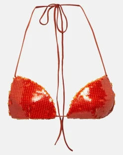 BH mit Pailletten Orange