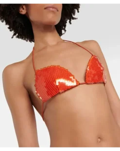 BH mit Pailletten Orange