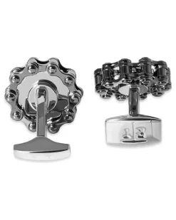 Bici Gear Manschettenknöpfe mit Kette - Silber