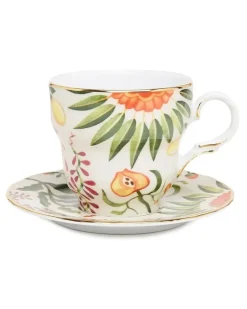 Big Mama Tasse mit Untersetzer - Weiß