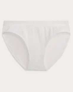 Bikini-Slip mit Blumenmuster White