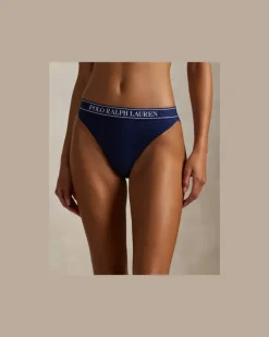 Bikini-Slip mit wiederholendem Logo Blue