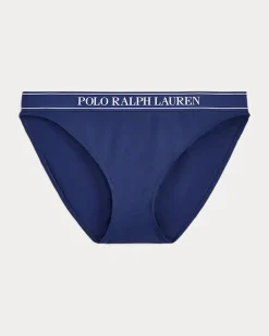 Bikini-Slip mit wiederholendem Logo Blue