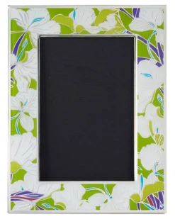 Bilderrahmen mit Blumen-Print - Grün