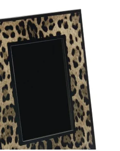 Bilderrahmen mit Leoparden-Print - Schwarz