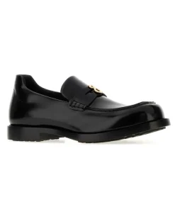 Black-Gold Mocassini Black/gold Loafers