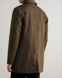 Blake 8240 Coated-Twill Trench Coat Brown