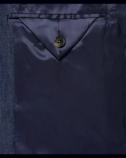 Blazer aus Baumwolle und Leinen Blau