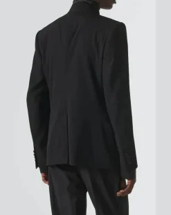 Blazer aus Gabardine aus Wollgemisch Schwarz