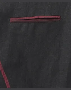 Blazer aus Leinen Schwarz