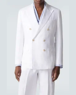 Blazer aus Leinen Weiß