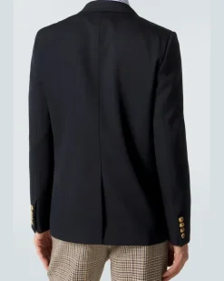 Blazer aus Schurwolle Blau