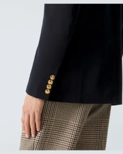 Blazer aus Schurwolle Blau