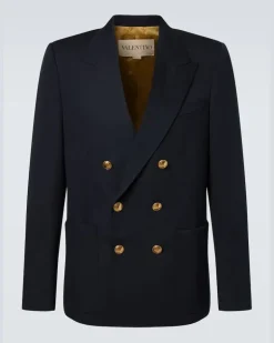 Blazer aus Schurwolle Blau