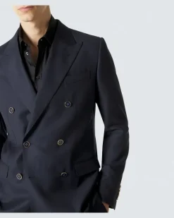 Blazer aus Schurwolle Schwarz