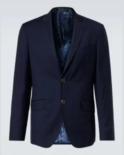 Blazer aus Wolle Blau