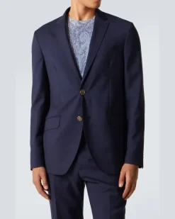 Blazer aus Wolle Blau