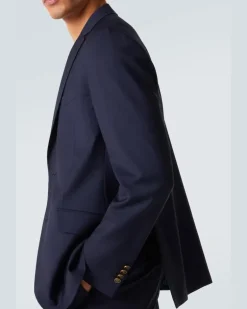 Blazer aus Wolle Blau