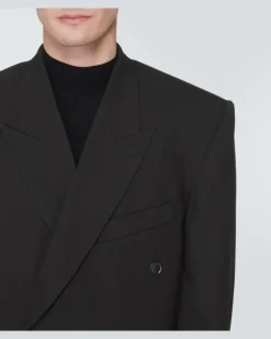 Blazer aus Wolle Schwarz