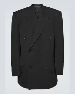 Blazer aus Wolle Schwarz