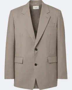 Blazer aus Wolle und Mohair Grau