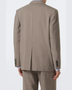 Blazer aus Wolle und Mohair Grau