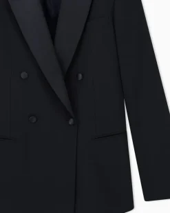 Blazer Giorgio's im Regular Fit aus Schurwollkrepp Schwarz