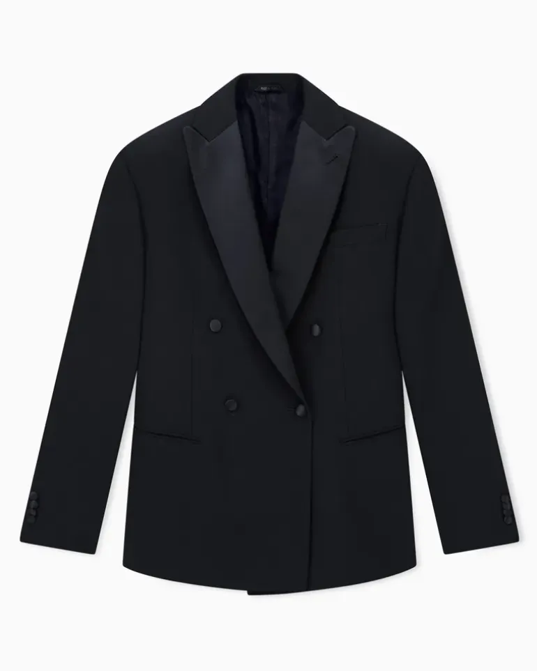 Blazer Giorgio's im Regular Fit aus Schurwollkrepp Schwarz