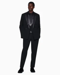 Blazer Giorgio's im Regular Fit aus Schurwollkrepp Schwarz