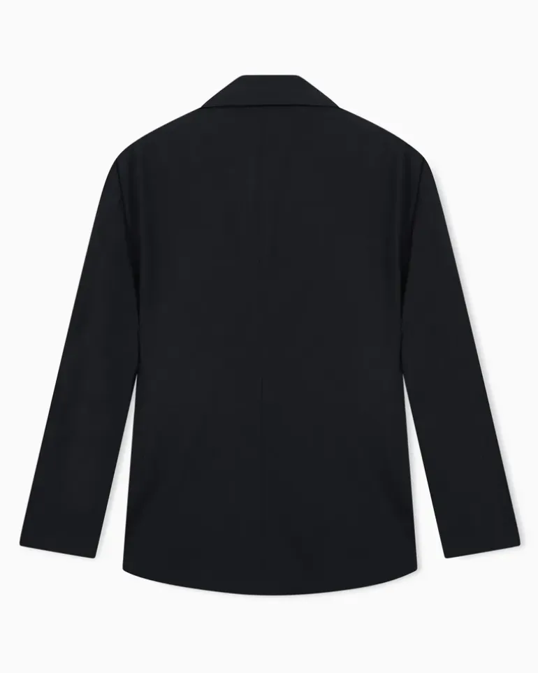 Blazer Giorgio's im Regular Fit aus Schurwollkrepp Schwarz