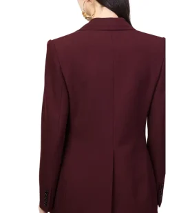 Blazer mit einfacher Knopfleiste Purple
