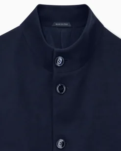 Blazer One Shot reguläre Passform aus fließender Schurwolle Marineblau