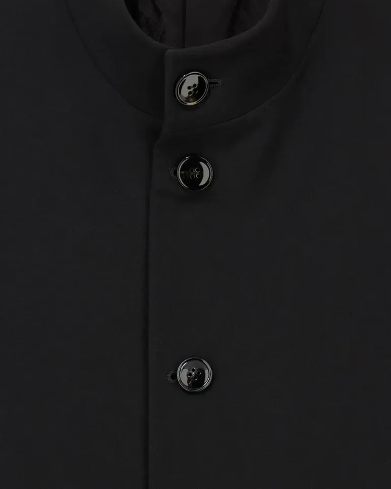 Blazer Regular aus Wollcrepe Schwarz